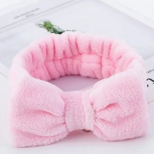 Soft & Fluffy Headband With Bow - Pink